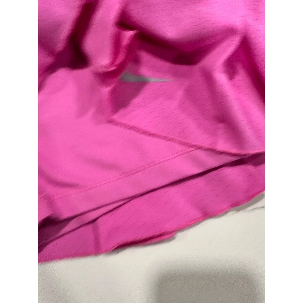 Nike Dri-FIT Womens Pleated Tennis Skort Pink Perforated Athletic Skirt Large